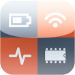 System Status - activity monitor, network info, battery charge & memory manager
